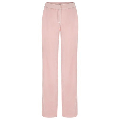 Velvet trousers Paco in Pale pink