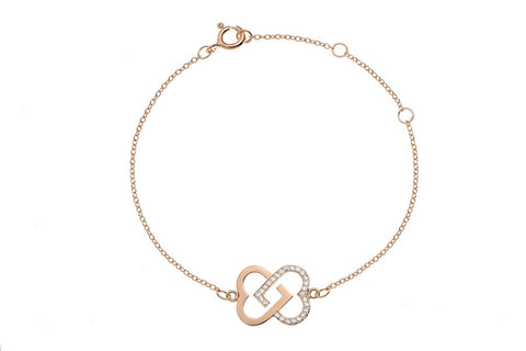 Choker in sterling silver 18kt pink gold