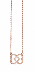 Two Hearts one Beat Collier in pinkgold