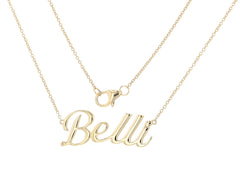 Customized yellow gold name necklace